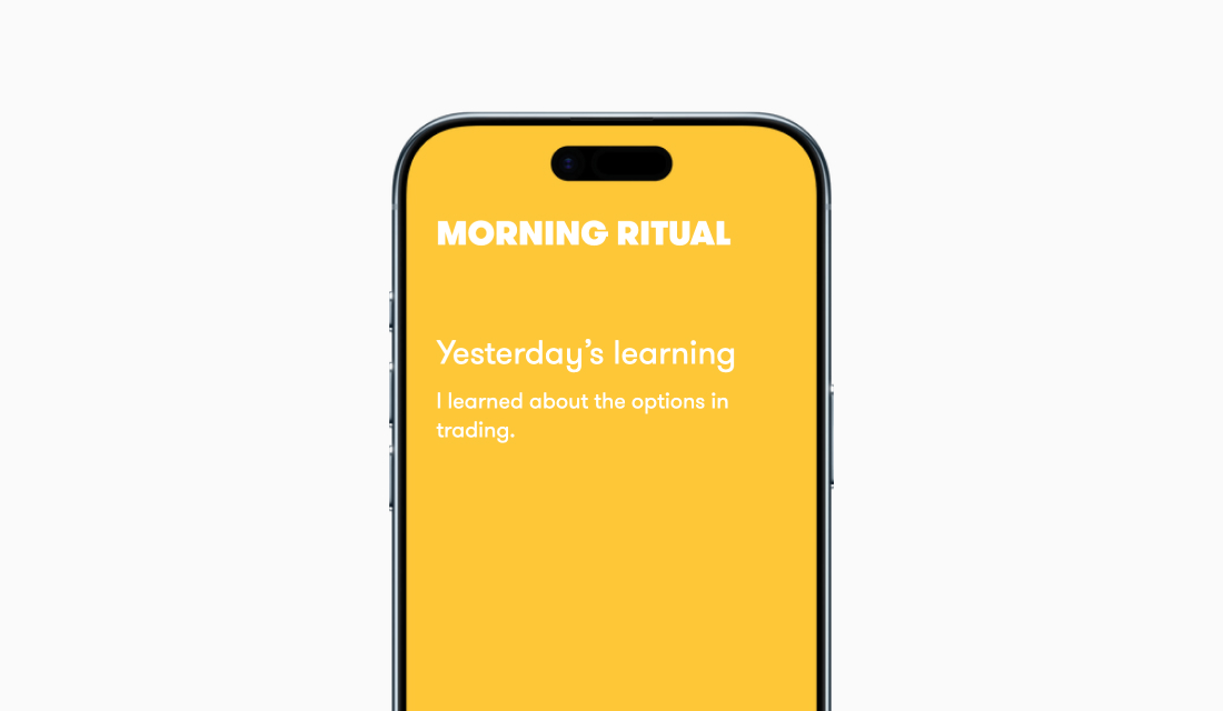 Morning ritual screen